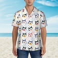 thumbnail image 4 of Balery Cute Dog Print Men's Hawaiian Shirts Short Sleeve Beach Shirt Relaxed Fit Vacation Button Down Shirts-Small, 4 of 9