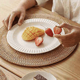 thumbnail image 4 of 8X Handwoven Rattan Placemats,Round Wicker Table Mats, Natural Woven Placemats for Dinner Table,Heat Mats, 4 of 10