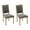 Gray, variant on Hassch Farmhouse Dining Chairs Set of 2, French Country Accent Kitchen Side Chairs with Rattan Backrest, Linen Padded Seat, and Carved Solid Wood Frame, 300 lbs Weight Capacity (Gray)