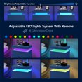 thumbnail image 4 of Cubehom Nightstand Set of 2 LED Modern Bedside Table with 2 Drawers Wood Furniture for Adults Bedroom All Blue, 4 of 7