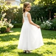 thumbnail image 6 of HJYCHN Kids Dress Sleeveless Lace Chiffon Maxi Gown with Decorative Belt for Girls Dress 10-11 Years, 6 of 6