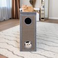 thumbnail image 2 of Pefilos 39" Cat House for Indoor Cats, Cat Condo Scratcher Furniture, Cat Cave Bed with Scratching Posts, 3 Hideaways, 4 Soft Plush Cushion, Gray, 2 of 11