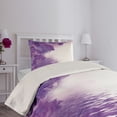 thumbnail image 4 of Ambesonne Flower Quilted Coverlet 2 Pcs, Iris Petals, Twin Size, Violet White, 4 of 5