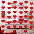 thumbnail image 7 of Jiibva 160pcs Red Felt Hearts Decorations Hanging String Garland, No DIY Galentines Day Decorations, Valentines Day Decorations for The Home Valentine's Day Party, 7 of 7