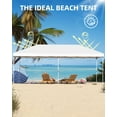 thumbnail image 3 of Twister.CK 10x20 Outdoor Pop Up Canopy Tent, 3 Adjustable Heights Canopy, One-Person Set Up Heavy Duty Commercial Instant Tent Shelter, White, 3 of 8