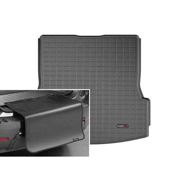 WeatherTech Cargo Trunk Liner with Bumper Protector compatible with Ford Explorer ST, Explorer, Explorer Hybrid - Behind 2nd Row w/ Bumper Protector, Black