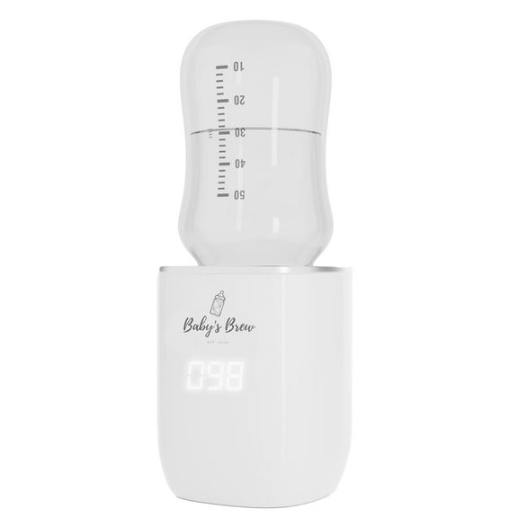 Оpen Box Baby's Brew 3.0 Portable Bottle Warmer Pro - Leak-Proof, Travel-Friendly, White (Warmer Only, No Adapters)