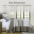 thumbnail image 6 of DUOHONG King Bedspread 100% Cotton Farmhouse Reversible Bedding Set, Brown/Gray/Beige, 120"W x 120"L, 6 of 6
