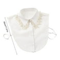 thumbnail image 5 of Women False Lapel Collar Pearls Spread False Collar Half Shirt Collar, 5 of 18
