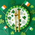 thumbnail image 4 of St. Patrick's Day Disposable Paper Plates, Clover-themed Party Plates for Birthday Celebrations, Baby Showers, and Festive Events, 10 Pieces, 4 of 6