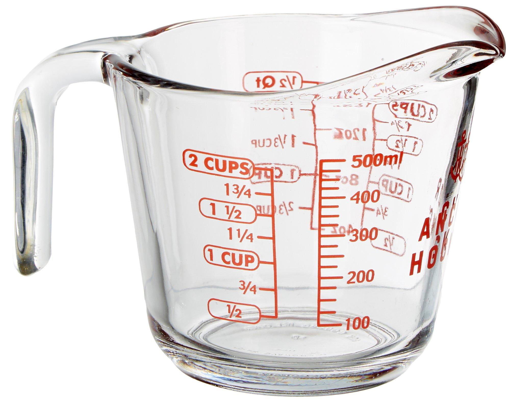 Pyrex, Prepware Glass Measuring Cup, 2-Cup, Clear, Microwave Safe