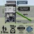 thumbnail image 5 of Sportspower Blakely 2-Story Playhouse with 8FT Slide, Working Door, Benches for Rest & Pretend Play Features, for Kids Ages 3-10, Wooden Elevated Playhouse, 5 of 7
