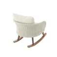 thumbnail image 5 of Christopher Knight Home Outdoor Wicker Rocking Chair with Cushions, Solid Wood Frame, Beige, 5 of 6