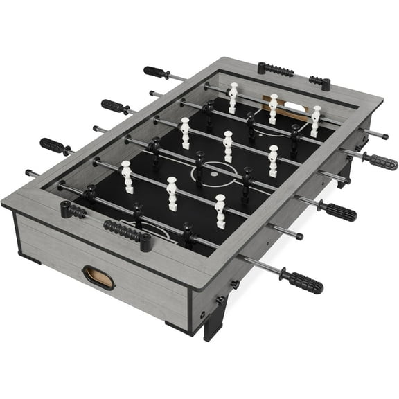 YSNW 40in Tabletop Foosball Table, Compact Mini Arcade Table Hand Soccer for Kids and Adults, Home, Game Room w/ 2 Balls（Gray 40"）