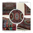 thumbnail image 4 of Alfa Rich 5x7 Area Rugs, Ultra-Thin Oriental Purple Multi Color Rug, Non-Slip Machine Washable, Easy Clean, Pet Friendly Rugs, 4 of 6
