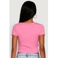thumbnail image 5 of Womens Ambiance Classic Fit Scoop Neck Short Sleeve Cropped Tee, 5 of 5