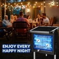 thumbnail image 5 of Solar Zapper Outdoor Indoor  4000mah Rechargeable Portable Fly 4500v Electric Mosquito Killer With Panel Sensor & 10ft Extension Cord Waterproof For Patio Camping Home Backyard, 5 of 7