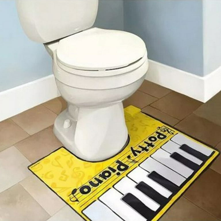 Potty Piano Sounding Rug Bathroom Fun Toe Tapping Musical Keyboard Toilet  Floor Mat