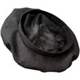 thumbnail image 7 of Byfri French Style Linen Beret Hat Lightweight Artist Cap for Daily Wear Black 54-58cm, 7 of 7