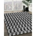 thumbnail image 3 of Ahgly Company Machine Washable Indoor Round Transitional Dark Gray Black Area Rugs, 6' Round, 3 of 7