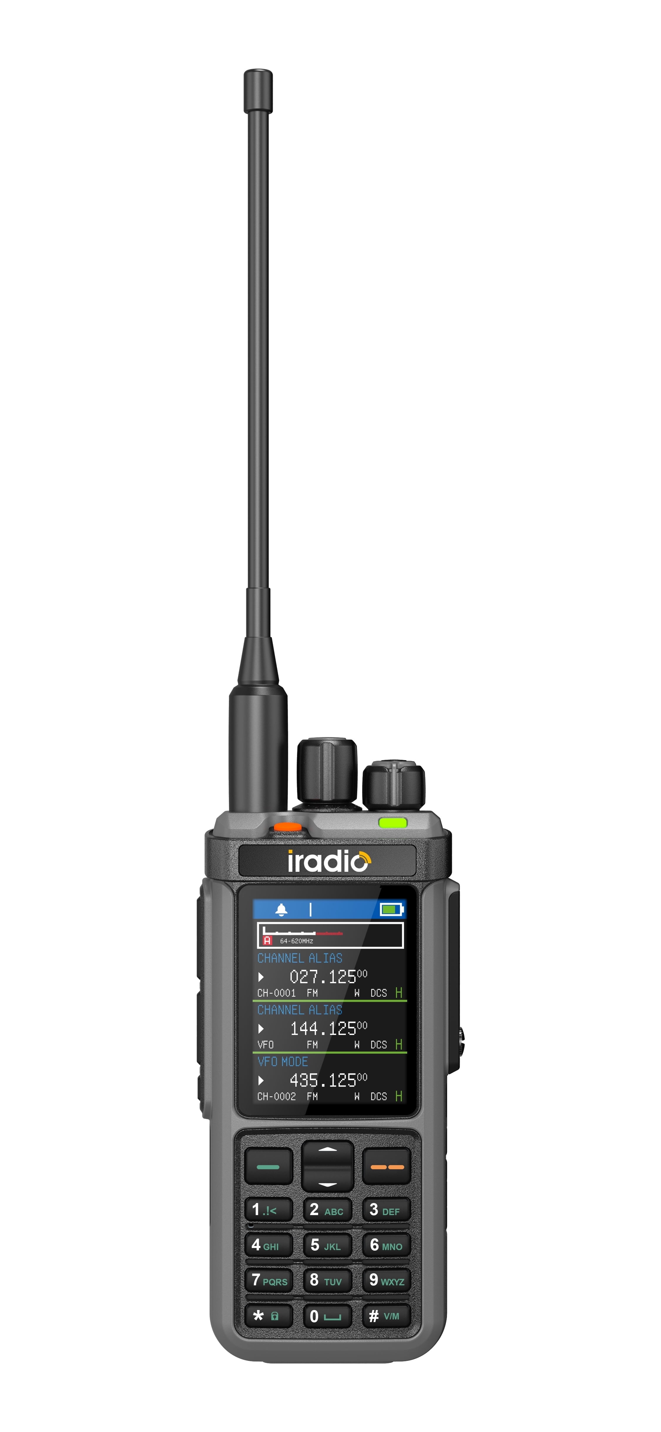 Iradio UV 98plus 64 108MHz FM Handheld Two Way Radio with 1024 Channels