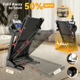 thumbnail image 3 of FaayFian Auto Incline Treadmill for Home, 5.1HP Folding Treadmill 400lbs Capacity, 0.6-12MPH, 64Programs, APP Control, Shock Absorption, Home&Office, 3 of 8