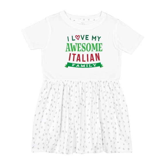 Inktastic Italy Love My Awesome Italian Family Girls Toddler Dress