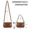 thumbnail image 5 of Wrangler Purse for Women Stylish Shoulder Bag Handbag Crossbody Bag Trendy Western Design Durable Leather, Brown, 5 of 7