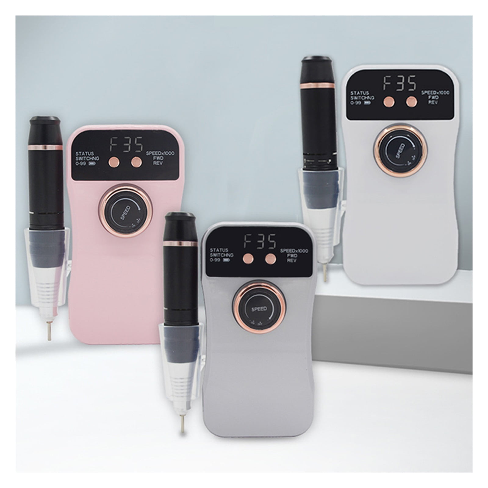 Professional 35000RPM Electric Nail Drill Machine for Acrylic Nails USB Portable Nail Manicure Pedicure for Remove Gel Polishing ,Low Noise