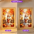 thumbnail image 2 of Happy Thanksgiving Siberian Husky Give Thanks Fall Beanie Scarf Welcome Acrylic Plaque with Wood Photo Frame Box Husky Dog Lover Gifts Light Box - 00020, 2 of 5