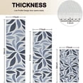 thumbnail image 4 of Blue Leaf Shaped Floral Pattern Kitchen Rugs Sets Of 3,Kitchen Runner Rugs Non Skid Washable,Decorative Kitchen Floor Mats for Kitchen,Sink,Laundry,17"x30"+ 17"x47" + 17"x59", 4 of 6