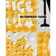 thumbnail image 5 of Pack of 2 Outdoor Pillow Covers, LOVE HOME Pumpkin Maple Leaf Yellow Check Plaid Waterproof Square Throw Pillowcase Cushion Decorative Pillow Covers for Couch Patio Tent, 24x24 in, 5 of 6