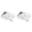 White 2 Packs, variant on Rectangular Metal Tin With Window For Beads Storage Universal Packaging Container, 12.5 cmx9 cmx3.5 cm, White 1 Pack