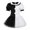 White, variant on Terriflier Cosplay, Terriflier Cos, Halloween Splattered Clown Tulle Dress, Spooky Circus Theme Carnival Gown for Festive Parties, Sinister Pom Pom Accent Cosplay Attire Dress Up120