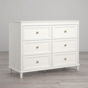 Little Seeds Piper 6-Drawer Double Dresser, White