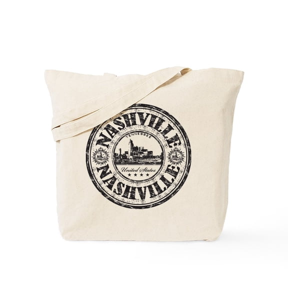 CafePress - Nashville Stamp Tote Bag - Unisex Canvas Tote Bag, Beige, 1-Piece