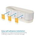 thumbnail image 4 of iDesign Adhesive Shower Basket - Orleans Collection - Coconut/White, 4 of 13