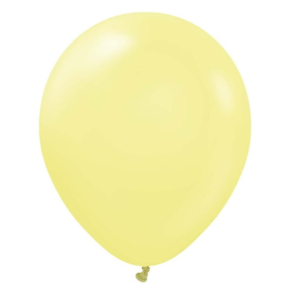 12 inch Kalisan Macaron Yellow Latex Balloons (100 Pack) - Party Supplies Decorations