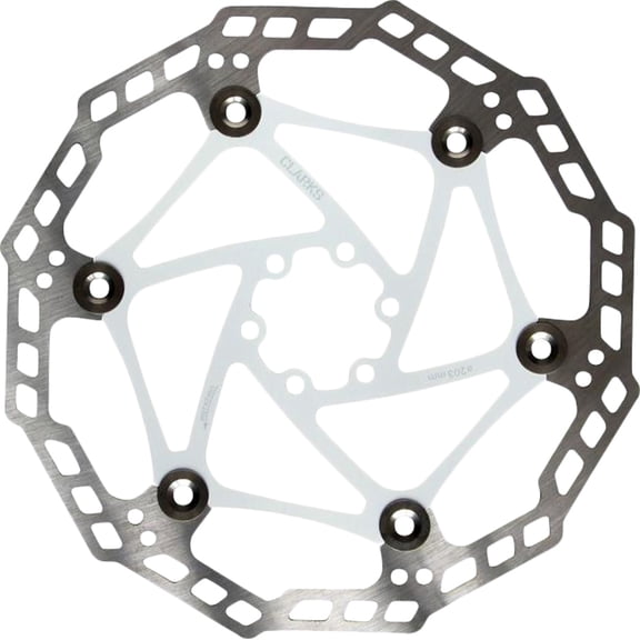 Clarks Lightweight Floating 6-Bolt Disc Brake Rotor 160mm White Mountain Cross