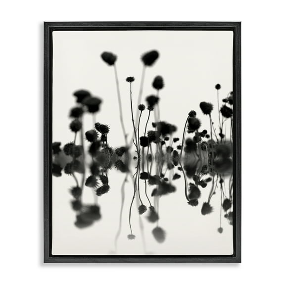 Stupell Industries Abstract Botanical Sprigs Botanical & Floral Painting Black Floater Framed Art Print Wall Art, 17 x 21