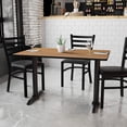 thumbnail image 2 of Pemberly Row 30" x 48" Restaurant Dining Table in Black and Walnut, 2 of 4
