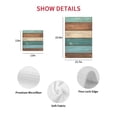 thumbnail image 7 of Farmhouse Blue Teal Brown Kitchen Dish Towels for Drying Dishes Set of 3, Ombre Wooden Vintage Waffle Weave Microfiber Hand Tea Bathroom Towels Quick Dry & Absorbent Towel 12x12, 7 of 7
