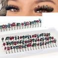thumbnail image 3 of Halloween False Eyelash Extensions Colorful Cosplay Eyelashes Decoration Accessories for Christmas Women Makeup 11MM, 3 of 6