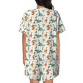 thumbnail image 3 of Naloa Summer Dinosaur Women's Short-Sleeved Pajama Set, Loungewear, Summer pajamas, Breathable Cozy - 4X-Large, 3 of 9