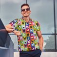 thumbnail image 4 of Fotbe Colorful Bulldog Camiseta Polo de Golf para Hombre con Estampado – Camisa Deportiva Transpirable con Cuello Abotonado-Large, 4 of 6