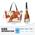 thumbnail image 4 of Fotbe Vintage Cowboy On A Bronco Horse Bolsa de Viaje para Playa - Resistente al Agua, Bolsa Tote de Gran Capacidad y Ligera con 7 Bolsillos para Mujeres y Hombres, 4 of 7
