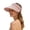 Pink, variant on HOWPAY Visor Hats for Women Wide Brim Open Top Adjutable Ponytail Sun Protection Straw Hat Packable Foldable Summer Holiday Beach Cap Beige One Size