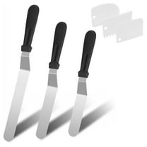3 Set Offset Spatula For Frosting,6 8 10 Inch Angled Cake Icing Spatula,Stainless Steel Icing Spreader Knife, Decorating Offset Icing Spatula Cake Scraper Smoother