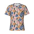 thumbnail image 3 of Naloa Lilies Flowers Men's T-Shirt Sport T-shirt Men's Basic Tee Casual Men's Shirt, Round Neck, Short Sleeves - Medium, 3 of 5