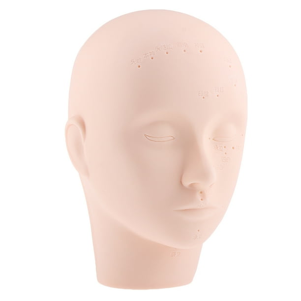 Maniquí suave maniquí cabeza de entrenamiento maquillaje de pestañas modelo de práctica de masaje
